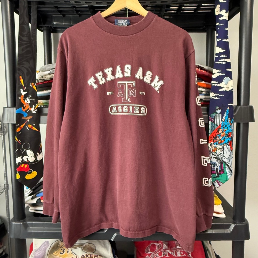 Vintage Maroon JanSport Texas A&M Aggies Long Sleeve Shirt Large